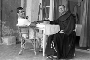Luglio 1954 Lido di Venezia con il cappellano P. Valentino Mottes